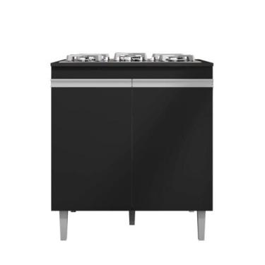 Imagem de Balcão Armário de Cozinha Multiuso para Cooktop com Tampo 4 ou 5 Bocas