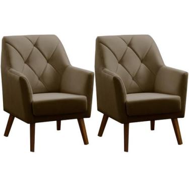 Imagem de Kit 2 Poltronas para Sala e Escritório Decorativas Héstia - Konfort, V