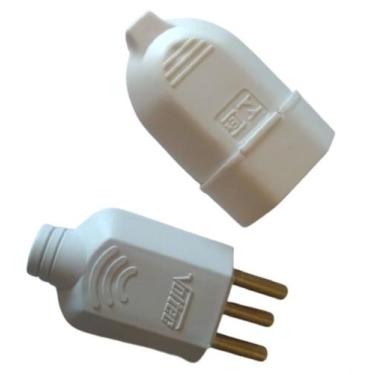 Imagem de Pct 02 Pino De Tomada 20a Prensa Cabo Macho Fêmea 3p 2p+T - Voltec