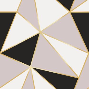 Imagem de Papel De Parede Adesivo Preto Branco Cinza Lavável Rolo 5m