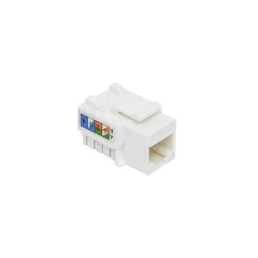 Imagem de Conector Rj45 Cat5E Keystone Branco - Qt Mov