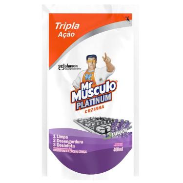 Imagem de Desinfetante para Uso Geral Mr Músculo Tripla Ação Platinum 400ml