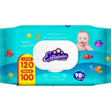 Imagem de Toalhas Umedecidas Estrelinhas 120 fls. - Hygieline