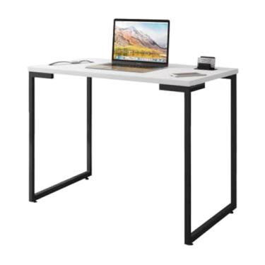 Imagem de Mesa Escrivaninha MDF Branca Industrial 60cm Moderna Home Office Quarto Estudo Computador Notebook