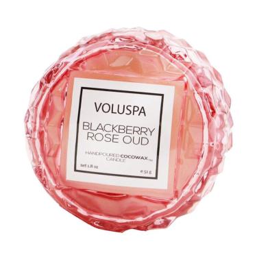 Imagem de Vela Voluspa Macaron Blackberry Rose Oud 15h de tempo de queima