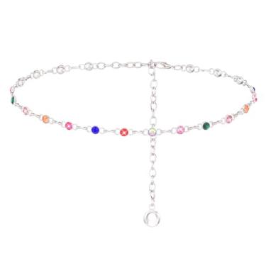 Imagem de Urieo Cinto de corrente de strass corrente de cristal colorido corrente de biquíni ajustável cinto de corrente de biquíni acessórios de joias corporais para mulheres, Length is 45.27in, Strass, Strass