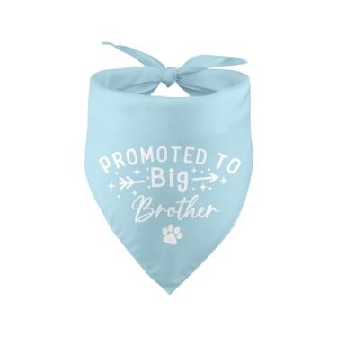 Imagem de Bandana para cachorro Big Brother anúncio de gravidez anúncio de cachorro anúncio de bebê anúncio de gênero revelação azul bandana de cachorro adereço para foto cachecol acessórios para animais de