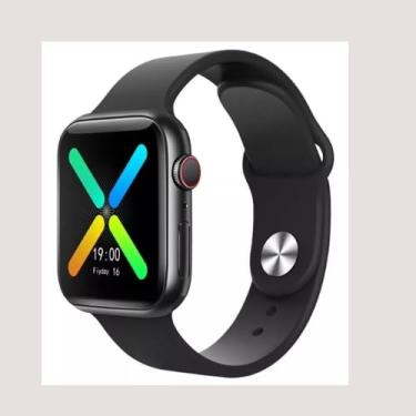 Imagem de Smartwatch Digital, Tela Colorida, Monitor Cardíaco, Pedômetro, Pulseira Preta de Silicone, Resistente à Água