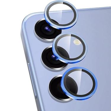 Imagem de Película Protetora de Lente para Câmera de Smartphone Samsung Galaxy S25 Normal / + Plus/Ultra, Anel Metálico (Azul Escuro, S25 Normal)