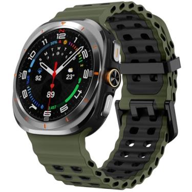 Imagem de SPINYE Pulseiras de relógio compatíveis com Samsung Galaxy Watch Ultra de 47 mm, sem lacunas, macia, respirável e oceânica, pulseira de reolacement para Galaxy Watch 7 Ultra de 47 mm (2024), feminino