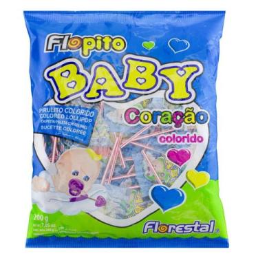 Imagem de Pirulito Baby Coracao Colorido Florestal 200g