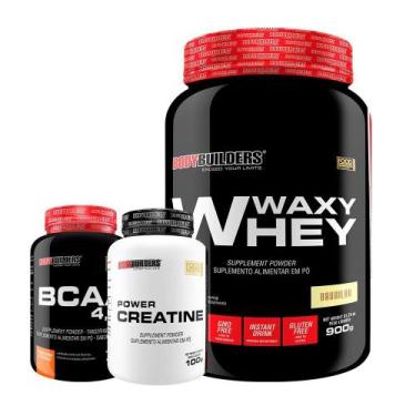 Imagem de Kit Waxy Whey 900G+ Bcaa 4,5 100G+ Power Creatina 100G - Bodybuilders