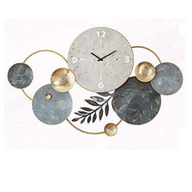 Imagem de AKALNNB Sala de estar sofá fundo decoração de parede relógio de parede quarto pendurado na parede restaurante relógio de parede relógio pendente (cor: A, tamanho (A