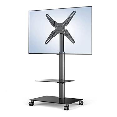 Imagem de Suporte universal de TV de chão ao teto Suporte de TV de casa do chão ao teto rack de TVs de 55 polegadas para escritório tela grande suporte universal para TVs LCD móveis com altura de rodas, uma cor