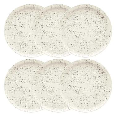 Imagem de Conjunto de Pratos Rasos 06 Peças Flat Chuvisco Oxford