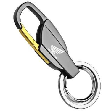 Imagem de Chaveiro Honda Moto Elite 125 CG 160 - Aço Grafite/Dourado - Keychain