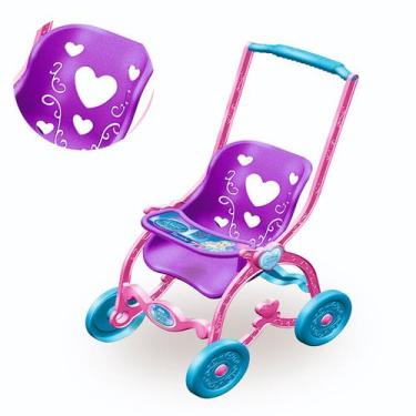 Imagem de Carrinho Bebe Passeio Boneca Brinquedo Menina Coração Oferta - Brinque