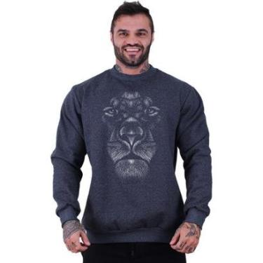 Imagem de Blusa Moletom Basic MXD Conceito Sem Touca Treino Fitness Inverno-Masculino