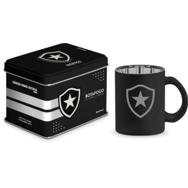 Imagem de Caneca vidro diamond metalic lata times - botafogo - Brasfoot