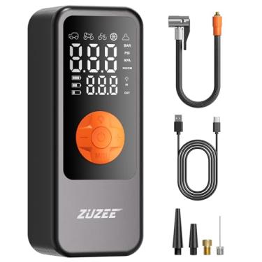 Imagem de Compressor de ar portátil para inflador de pneu, bateria 4x mais rápida e de alta capacidade, inflador de pneu portátil com medidor de pressão digital, luz LED, bomba de ar de 150PSI para pneus de