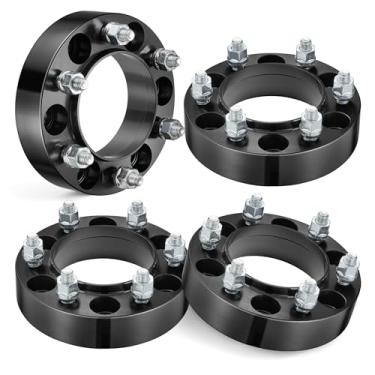 Imagem de EVIL ENERGY Espaçadores de roda 5,5 x 5,5 cm para Tacoma 1995-2023 4Runner, espaçador de roda de 6 x 139,7 mm com parafusos 12 x 1,5 furo de 106 mm para Tundra FJ Cruiser Fortuner Sequoia GX460 GX470