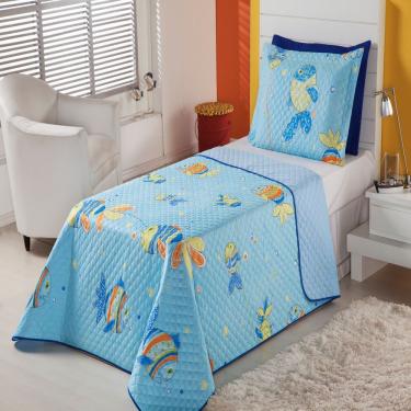 Imagem de Cobre Leito Infantil Oceano Enxovais Aquarela 2 Peças