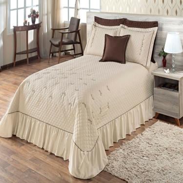 Imagem de Cobre Leito Queen Inovare Caqui Enxovais Aquarela 5 Peças