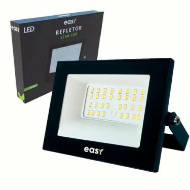 Imagem de Refletor Led 100w Holofote Prova D'água Externo Ip65 Luz Branca 6500K 