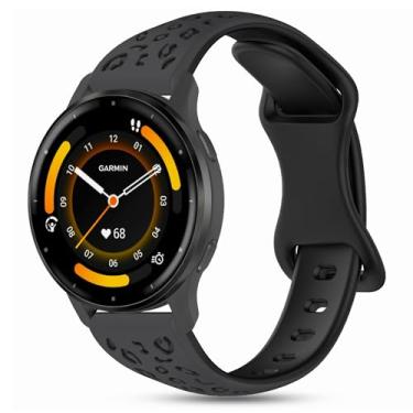 Imagem de Laband Pulseira de relógio fina de silicone de 22 mm compatível com Garmin Venu 3/Venu 2/Venu 4 de 45 mm/Vivoactive 4, pulseira de substituição fina e estreita para Forerunner 570 47 mm/265/255/255