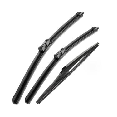 Imagem de Kit com 3 Palhetas Limpador para-brisa Dianteiras e Traseira para,Palheta do Limpador de Para-brisa Premium para Todas as Estações para Toyota Avensis T270 Estate 2009-2018,Borracha Natural Top Lock