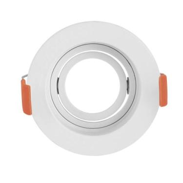 Imagem de Spot Embutir Redondo Branco ABS Recuado P/ 1xMR16 Dicroica, 3