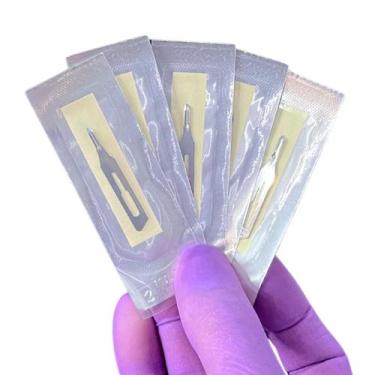 Imagem de Lâminas de Goiva Descartáveis Nº 2 - Kit com 5 Unidades - Uso Profissi