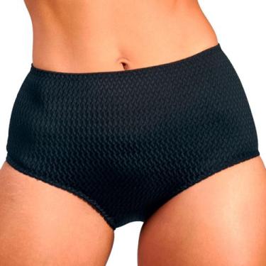 Imagem de Calcinha Duloren 129.520 Cintura Alta Laterais Largas, Preto, M