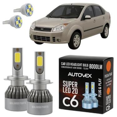 Imagem de Ford Fiesta 07 A 2014 Lâmpada Farol Baixo LED H7 Automotiva - Autovex