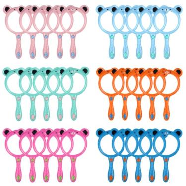 Imagem de IRCHLYN Lupa de 30 peças para crianças, lente de mão, lupa de plástico de 5 x para leitura de aula de ciências, observação ao ar livre, lembrancinhas de festa (6 cores)