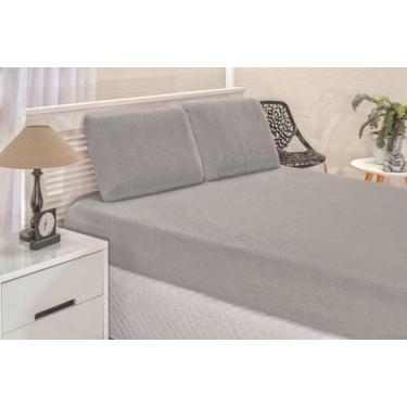Imagem de Lençol Plush Queen 3 Peças - S & L Enxovais, Cinza