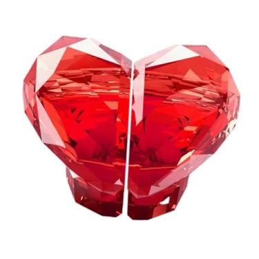 Imagem de WeiLaiKeQi Botão de pressão para vaso sanitário em formato de coração, peças criativas e convenientes, tampa de substituição para banheiro doméstico e hotel, Vermelho