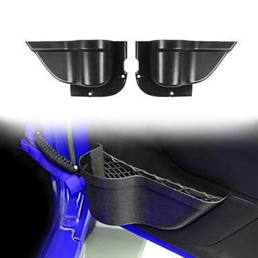 Imagem de Caixa organizadora de armazenamento com bolsos frontais compatível com Jeep Wrangler 2/4 portas JK JKU Sport X Rubicon Sahara 2011-2018, preta