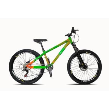 Imagem de Vikingx Tuff X-35 Verde com laranja Whelling single freio hidraulico v