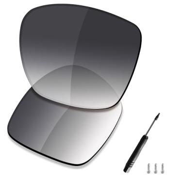 Imagem de SAUCER Lentes de substituição premium e chave de fenda T4 e parafuso para óculos de sol Oakley TwoFace XL OO9350 High Defense - Cinza Gradiente Tint