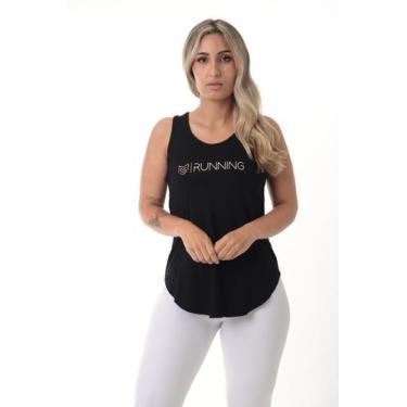 Imagem de Camiseta Regata Feminina Academia Fitness Running Preta - Sallada Mist