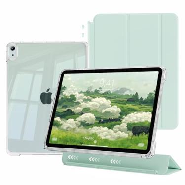 Imagem de GKABXY Capa transparente para iPad mini 7 A17 Pro, iPad mini 7ª/6ª geração (2024/2021), fina e leve, traseira híbrida transparente à prova de choque, resistente a amarelamento, suporta Pencil Pro e