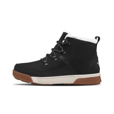 Imagem de THE NORTH FACE Bota feminina impermeável com isolamento de renda média Sierra | Cabedal de couro e sola de borracha para caminhadas, Tnf Preto/Gardênia Branco, 35