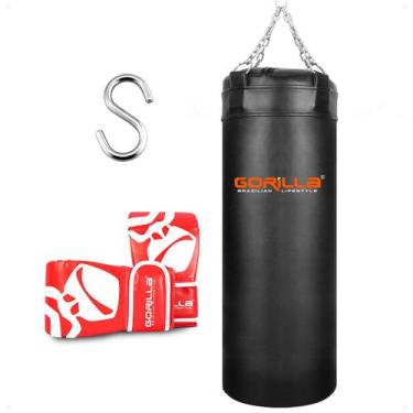 Imagem de Kit Saco De Pancada Profissional Reforçado 70 Cm + Luva Bate Saco Pro 