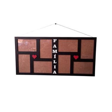 Imagem de porta retrato personalizado 10x15 8 fotos família ml - personalizadosl