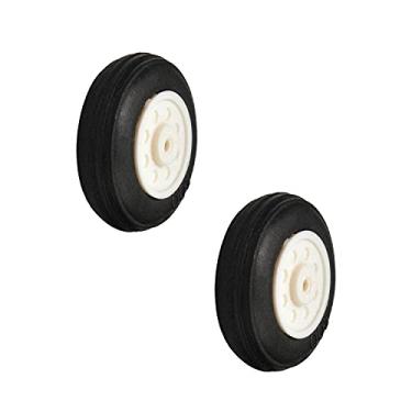 Imagem de Fielect 1 inch RC Model Airplane Super Light Sponge Tire Tail Wheel Tire and Wheel Sets for RC Car Airplane PU Sponge Tire with Plastic Hub 2 Pcs