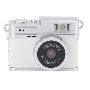 Imagem de Heayzoki Mini Câmera de Keychain, Câmera Digital retrô de 2MP de 2MP Com Tela Colorida de 0,96in, Cartão de Memória de 32 GB, 4 Filtros e Flash LED, Portátil para Gravação de Estudo de (Branco)