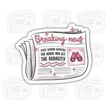 Imagem de 3 peças Mulher Local Searches for Where Men Get The Audacity Adesivo Feminista Jornal Presente Notícias de Última Hora Audácia Local Mulher Pesquisa Adesivos Decalque de Carro para Laptop Garrafa de