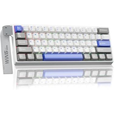 Imagem de AUL-A Win68 He Max - Teclado Para Jogos Com Efeito Hall E Interruptor Magnético, Modo De Disparo Rápido Atuação Ajustável, Taxa Pesquisa 8 Khz, Retroiluminação Rgb, Fio, Mecânico, Design Compacto 60%