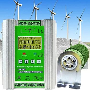 Imagem de 12v / 24v / 48v Bateria Controlador Off Grid Turbina Eólica Híbrido Solar Mppt Controlador De Aumento De Carga Com Descarregador Adequado Para Sistema De Painel Solar De Gerador Eó, 10000W, 24V